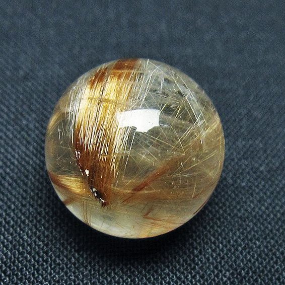 ゴールドタイチンルチル入り 水晶 丸玉 16mm [t145-2256]