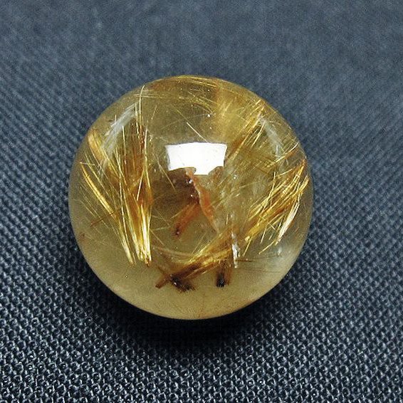 ゴールドタイチンルチル入り 水晶 丸玉 16mm [t145-2257]