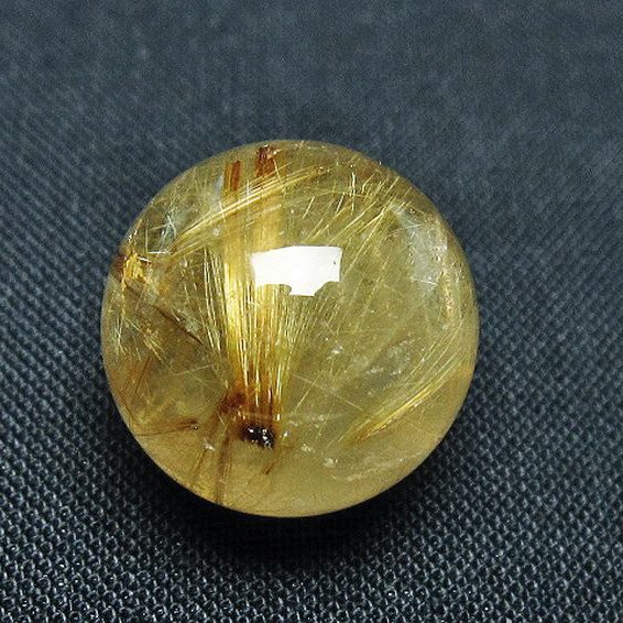 ゴールドタイチンルチル入り 水晶 丸玉 17mm [t145-2264]