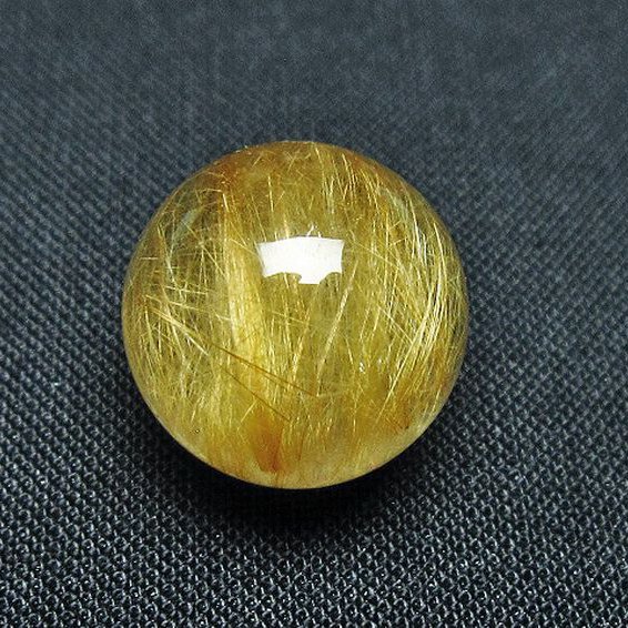 ゴールドタイチンルチル入り 水晶 丸玉 15mm [t145-2302]