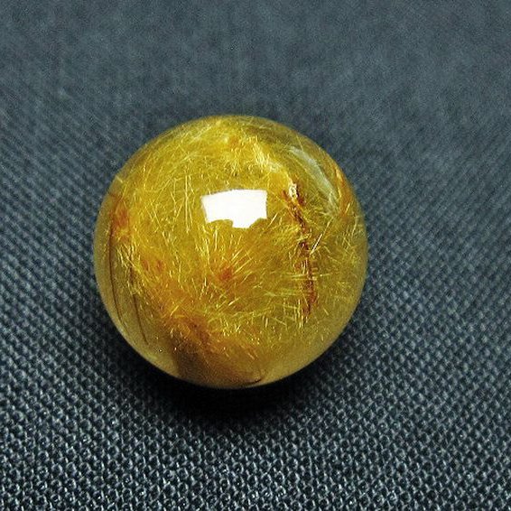 ゴールドタイチンルチル入り 水晶 丸玉 14mm [t145-2330]
