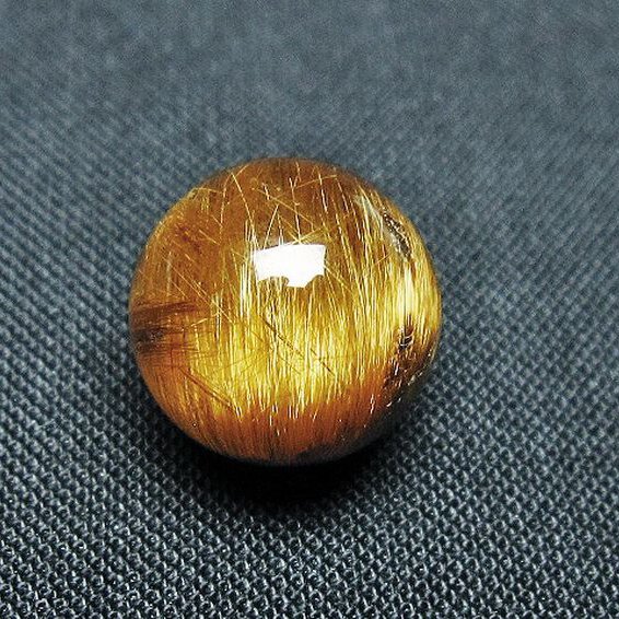 ゴールドタイチンルチル入り 水晶 丸玉 13mm [t145-2352]