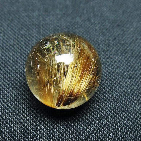 ゴールドタイチンルチル入り 水晶 丸玉 13mm [t145-2357]