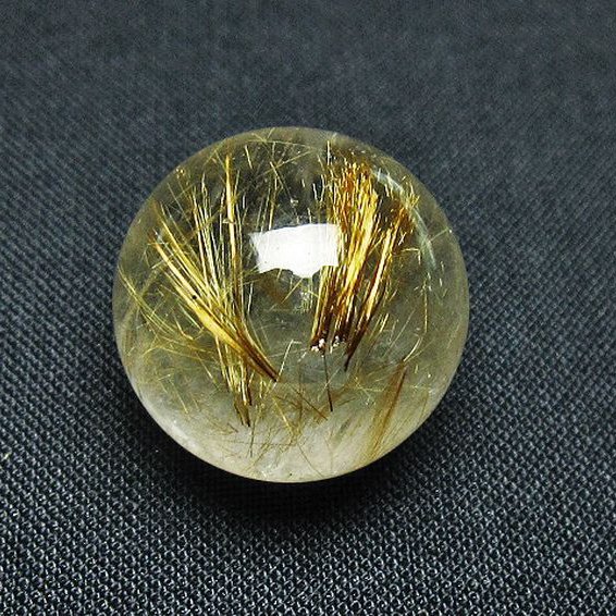 ゴールドタイチンルチル入り 水晶 丸玉 20mm [t145-2427]