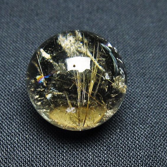 ゴールドタイチンルチル入り水晶丸玉20mm