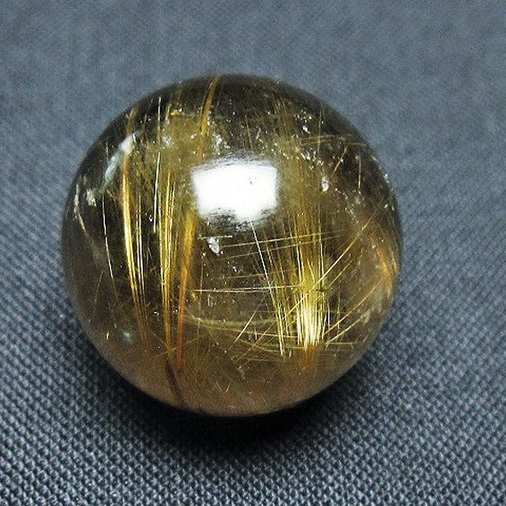 ゴールドタイチンルチル入り 水晶 丸玉 20mm [T145-2461]