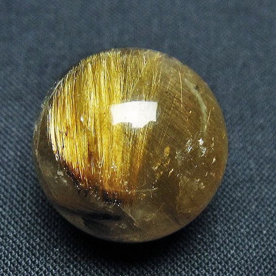 ゴールドタイチンルチル入り 水晶 丸玉 20mm [t145-2524]