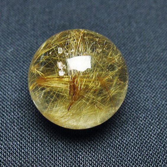 ゴールドタイチンルチル入り 水晶 丸玉 19mm [T145-2530]