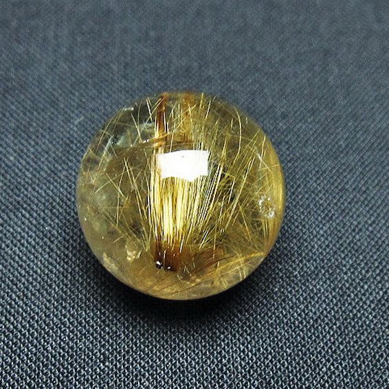 ゴールドタイチンルチル入り 水晶 丸玉 19mm [t145-2534]