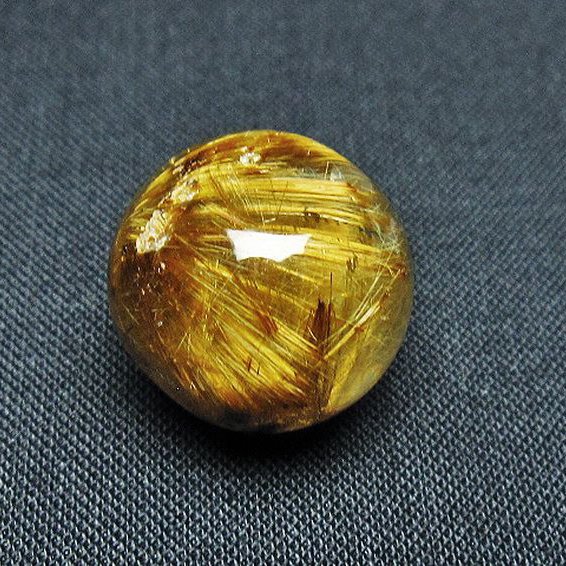 ゴールドタイチンルチル入り 水晶 丸玉 18mm [t145-2544]