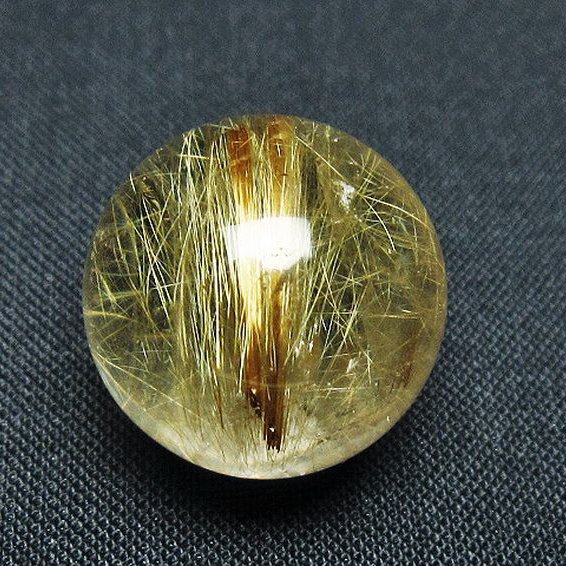 ゴールドタイチンルチル入り 水晶 丸玉 19mm [t145-2545]