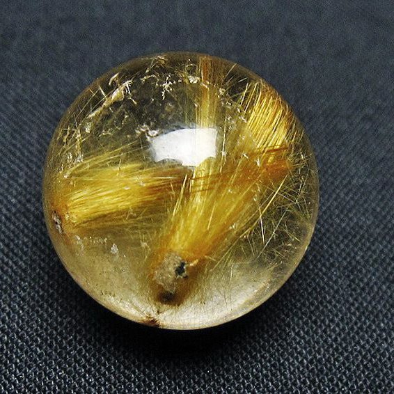 ゴールドタイチンルチル入り 水晶 丸玉 20mm [T145-2553]