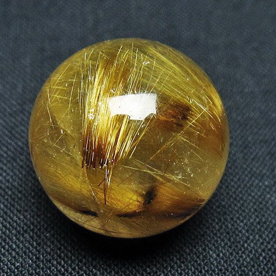 ゴールドタイチンルチル入り 水晶 丸玉 20mm [t145-2554]