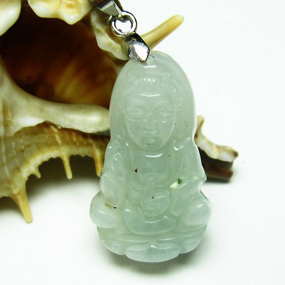 糸魚川翡翠観音 ペンダント [T146-2522]