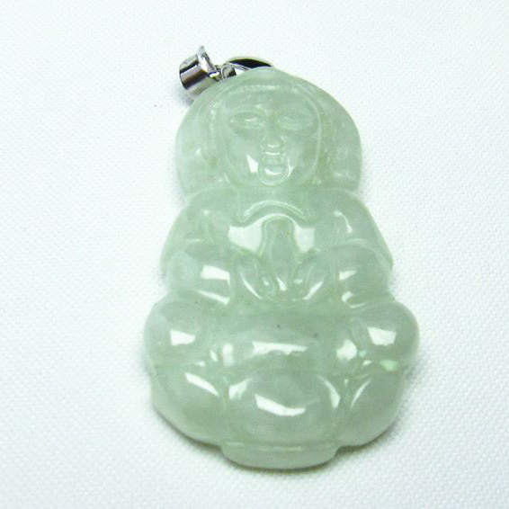 糸魚川翡翠観音 ペンダント [T146-2974]
