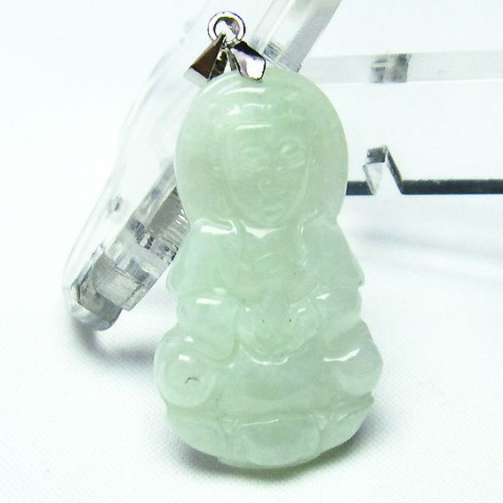 糸魚川翡翠観音 ペンダント [T146-2995]