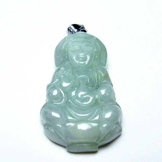 糸魚川翡翠 ペンダント 観音様 [T146-3162]