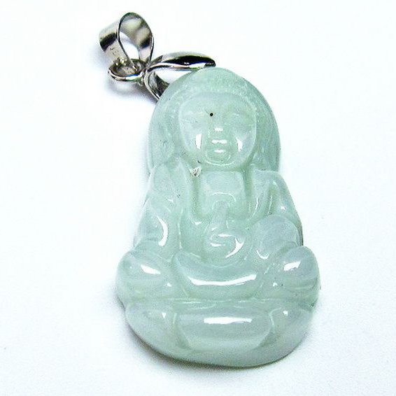 糸魚川翡翠観音 ペンダント [t146-3231]