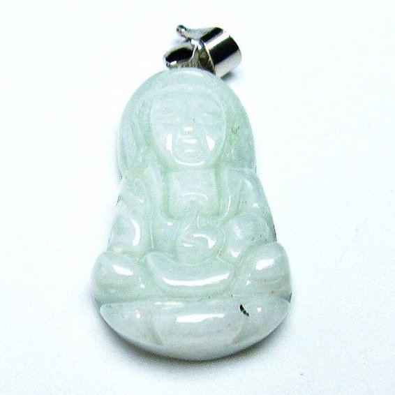 糸魚川翡翠 ペンダント 観音様 [T146-3245]