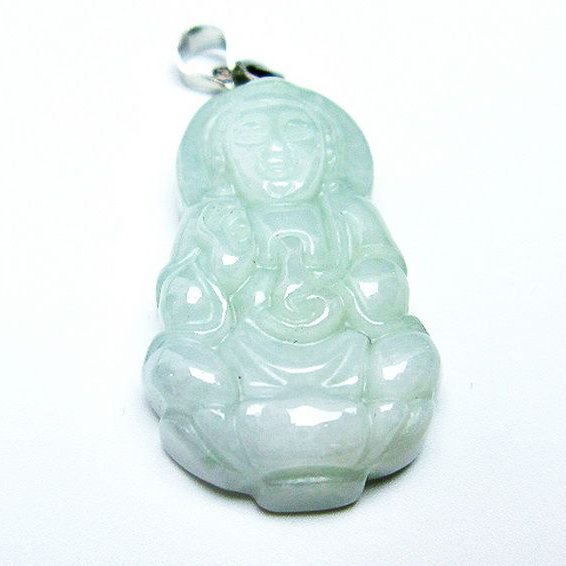 糸魚川翡翠観音 ペンダント [T146-3286]