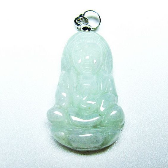 糸魚川翡翠観音 ペンダント [T146-3393]
