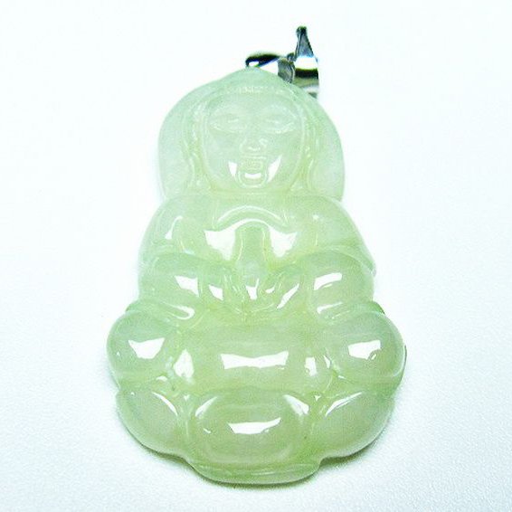 糸魚川翡翠観音 ペンダント [T146-3438]