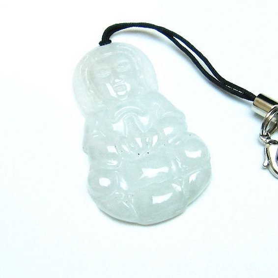 糸魚川翡翠観音 ペンダント [t146-3606]