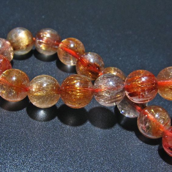 ファイナルグレード金針ルチル水晶 ブレスレット 9mm [t15-10236]