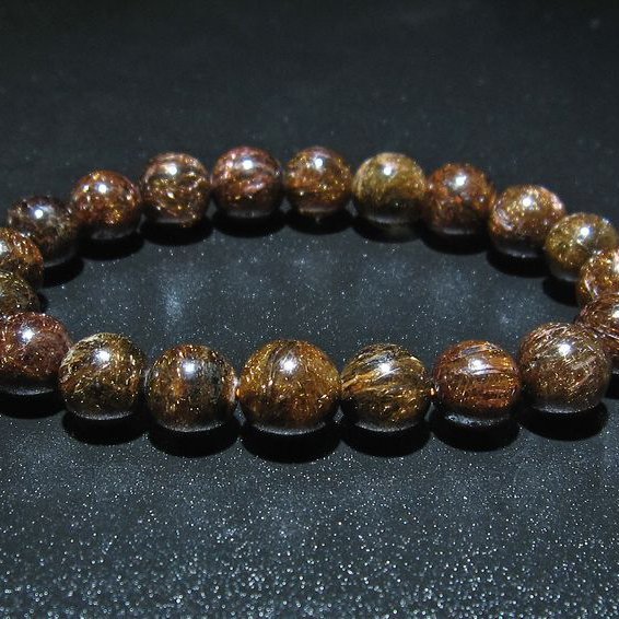 金針ルチル水晶 ブレスレット 11mm [t15-10245]