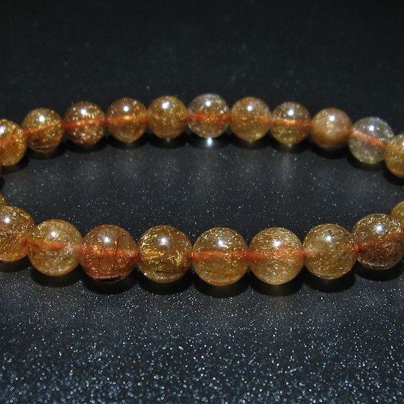 金針ルチル水晶 ブレスレット 8mm [t15-10259]