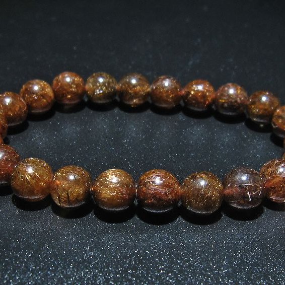 金針ルチル水晶 ブレスレット 9mm [T15-10288]