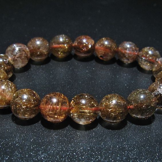 金針ルチル水晶 ブレスレット 11mm [t15-10328]