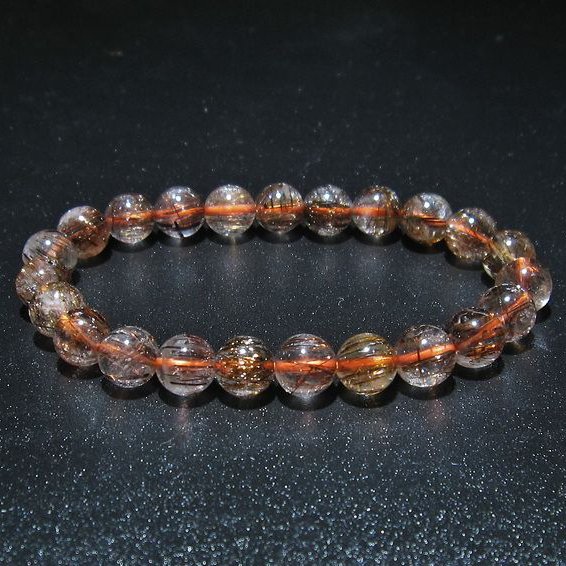 ファイナルグレードルチルクォーツ（金針ルチル水晶） ブレスレット 9mm [T15-10377]