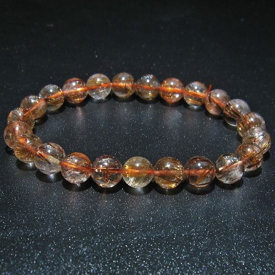 ファイナルグレードルチルクォーツ（金針ルチル水晶） ブレスレット 9mm [T15-10391]