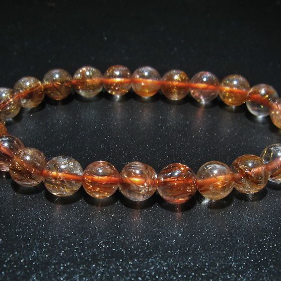 ファイナルグレード金針ルチル水晶 ブレスレット 9mm [T15-10393]