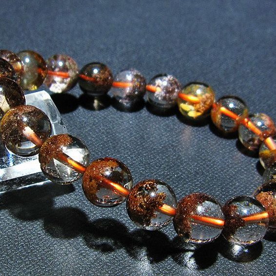 ガーデン水晶 ルチル入り ブレスレット 10mm [t15-10401]