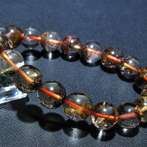 ガーデン水晶 ルチル入り  ブレスレット 11mm [T15-10408]