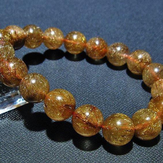 金針ルチル水晶 ブレスレット 11mm [T15-10491]