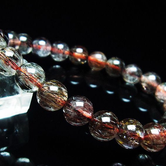 ファイナルグレード金針ルチル水晶 ブレスレット 9mm [T15-10591]