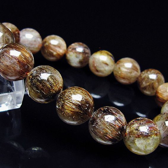 ファイナルグレード金針ルチル水晶 ブレスレット 12mm [T15-11025]