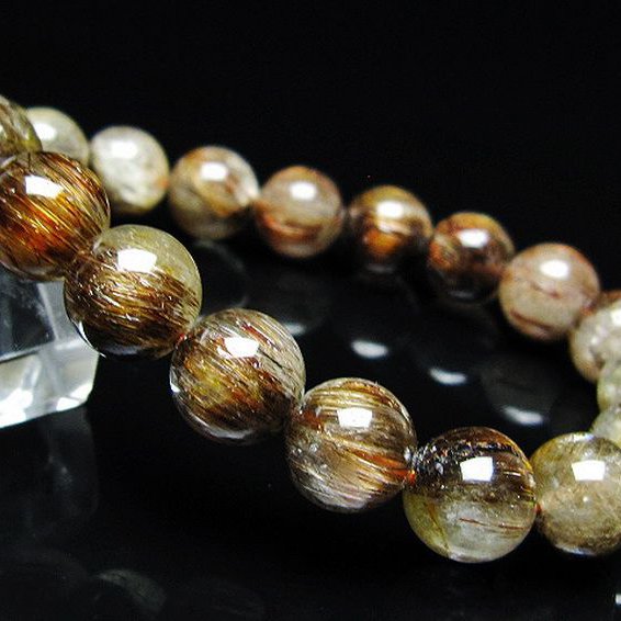 ファイナルグレード金針ルチル水晶ブレスレット10mm