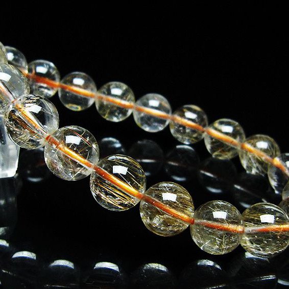 ファイナルグレード金針ルチル水晶ブレスレット10mm