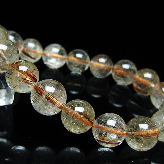 ファイナルグレード金針ルチル水晶 ブレスレット 11mm [t15-11186]