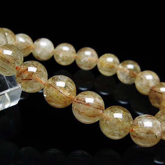 ファイナルグレード金針ルチル水晶 ブレスレット 11mm [t15-11209]