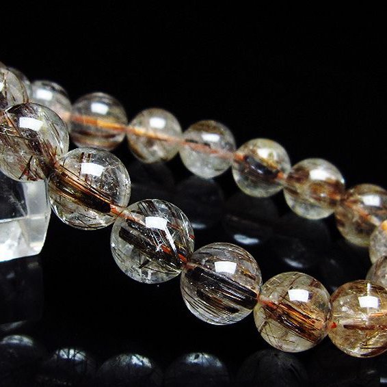 ファイナルグレード金針ルチル水晶 ブレスレット 11mm [T15-11244]