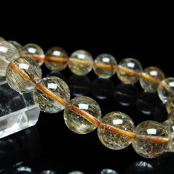 ファイナルグレード金針ルチル水晶 ブレスレット 11mm [t15-11259]
