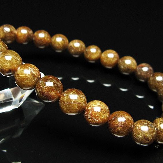 金針ルチル水晶 ブレスレット 8mm [t15-11348]