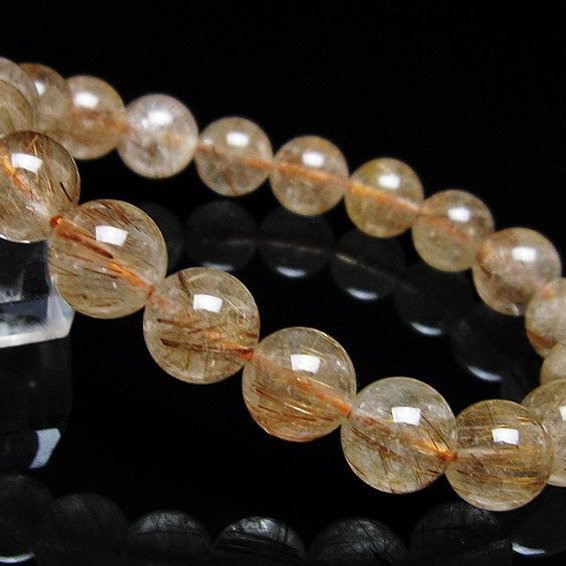 ファイナルグレード金針ルチル水晶 ブレスレット 11mm [t15-11425]