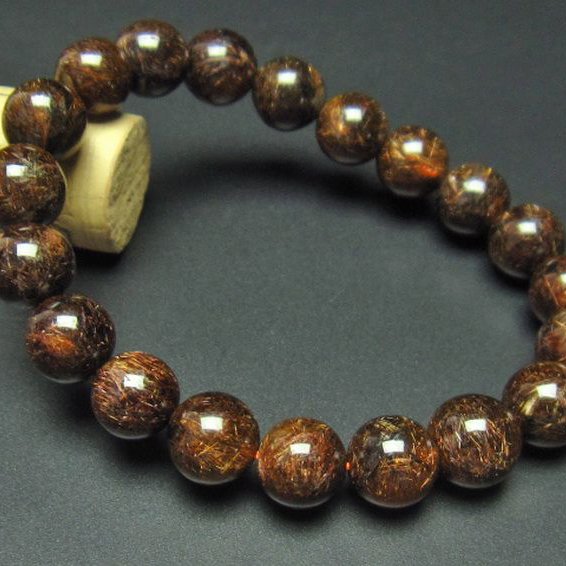 金針ルチル水晶 ブレスレット 11mm [T15-9647]