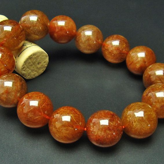 ルチルクォーツ（金針ルチル水晶） ブレスレット 17mm [T15-9772]